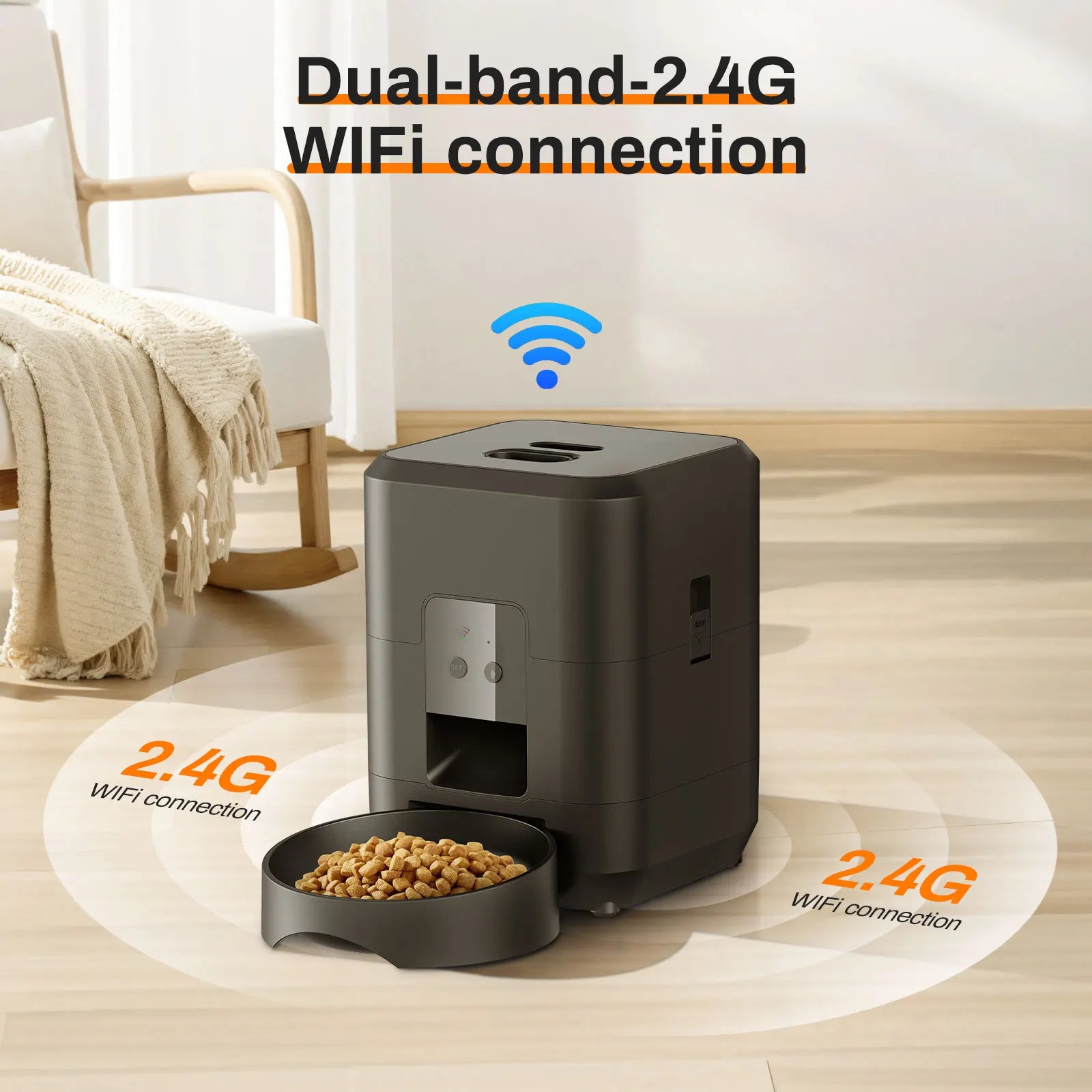 Smart WiFi Automatic Cat Feeder — Timed Meal Dispenser with App Control