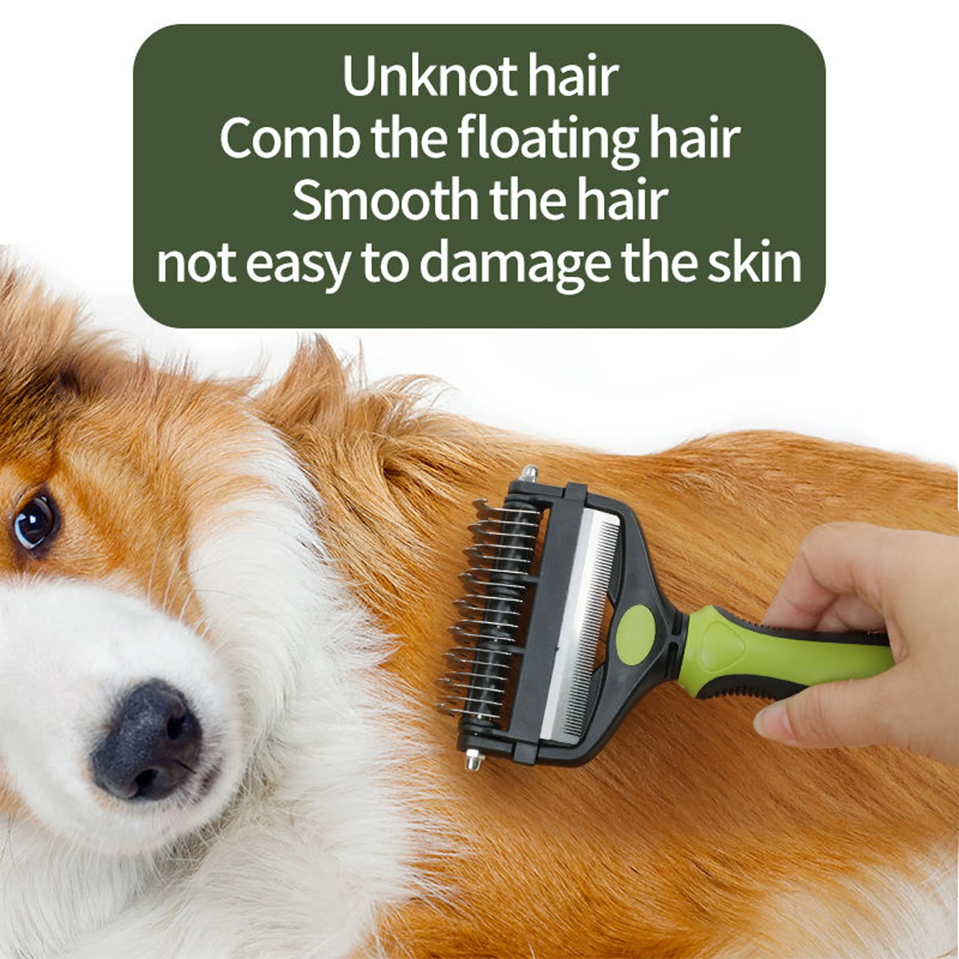 3-in-1 Pro Deshedding Brush — Self-Cleaning Pet Hair Remover & Grooming Comb for Dogs & Cats