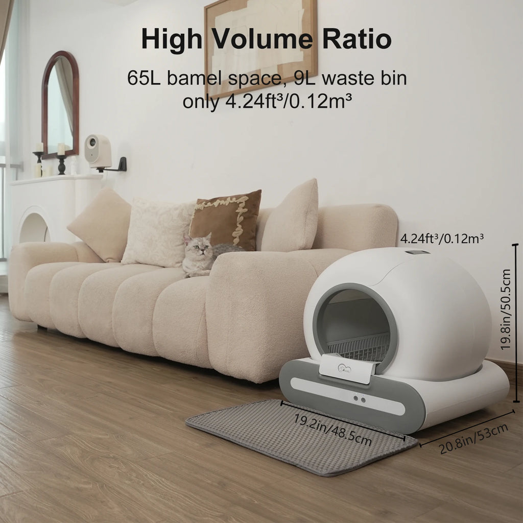 Smart Self-Cleaning Cat Litter Box — WiFi App Control with Odor Removal