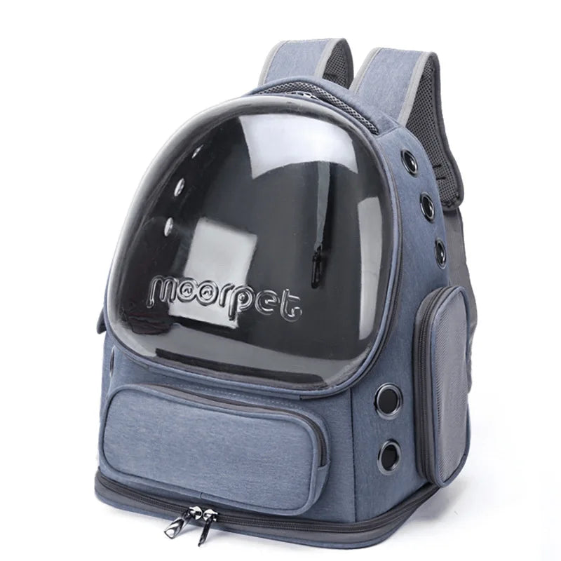 Cat Backpack Carrier with Bubble Window — Ventilated Astronaut Travel Bag