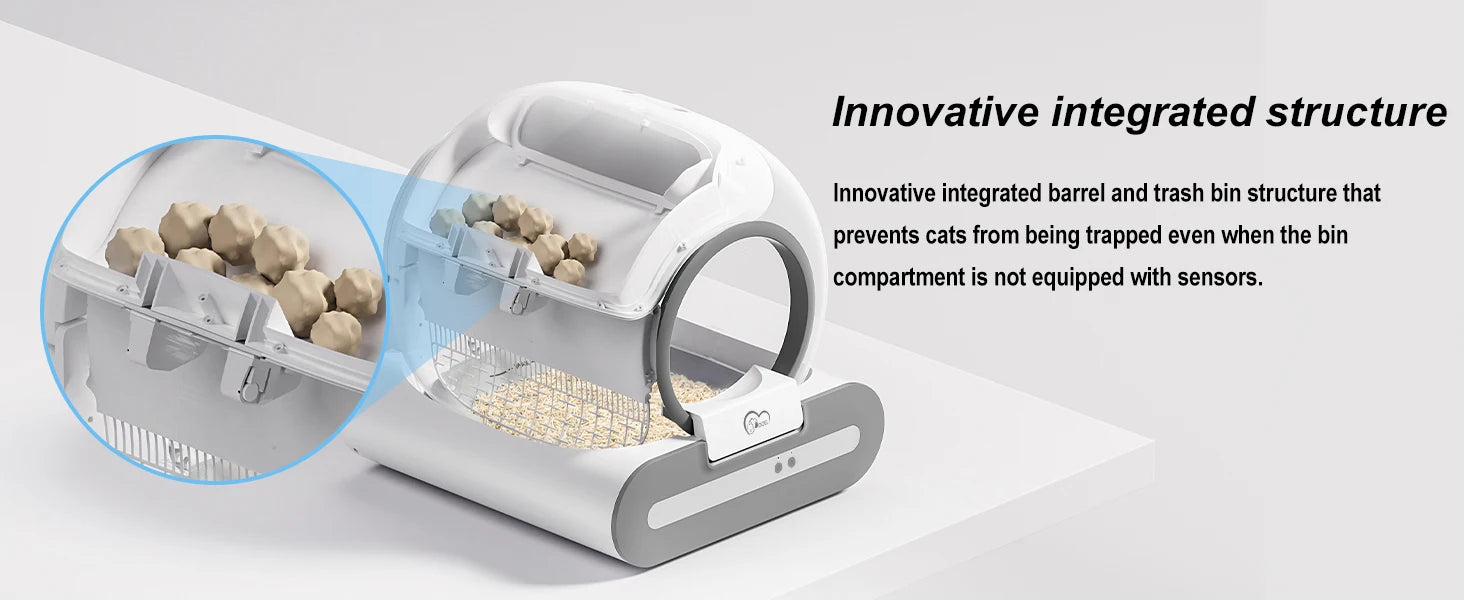 Smart Self-Cleaning Cat Litter Box — WiFi App Control with Odor Removal