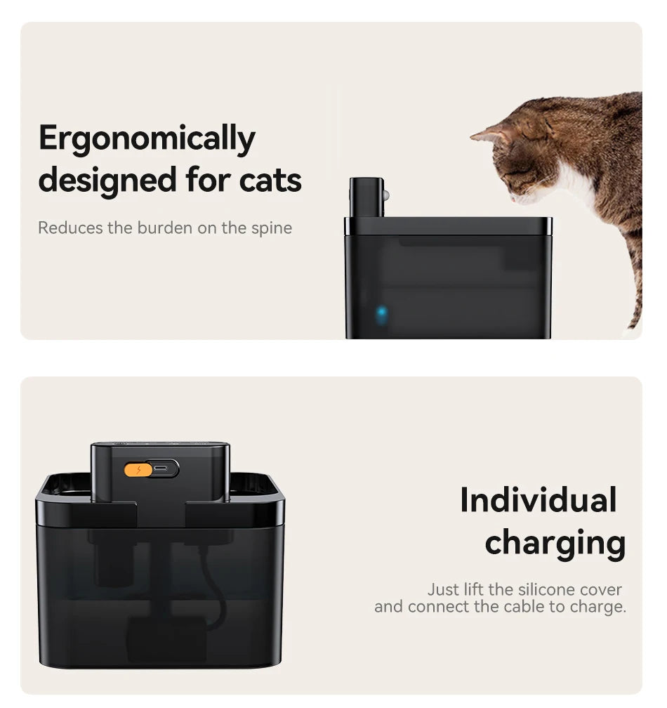 Wireless Pet Water Fountain — Premium Cordless Rechargeable Drinking Station with 3 Filters Included