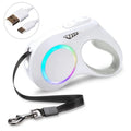 Rechargeable LED Retractable Dog Leash — Bright Light for Safe Night Walks