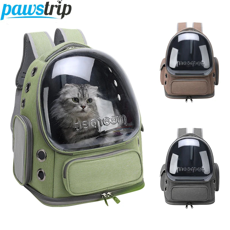 Cat Backpack Carrier with Bubble Window — Ventilated Astronaut Travel Bag