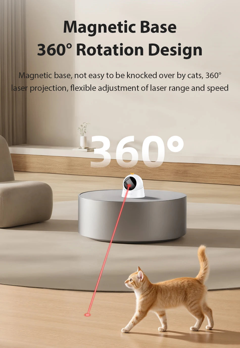Automatic Interactive Laser Toy for Cats — Hands-Free Chase & Play