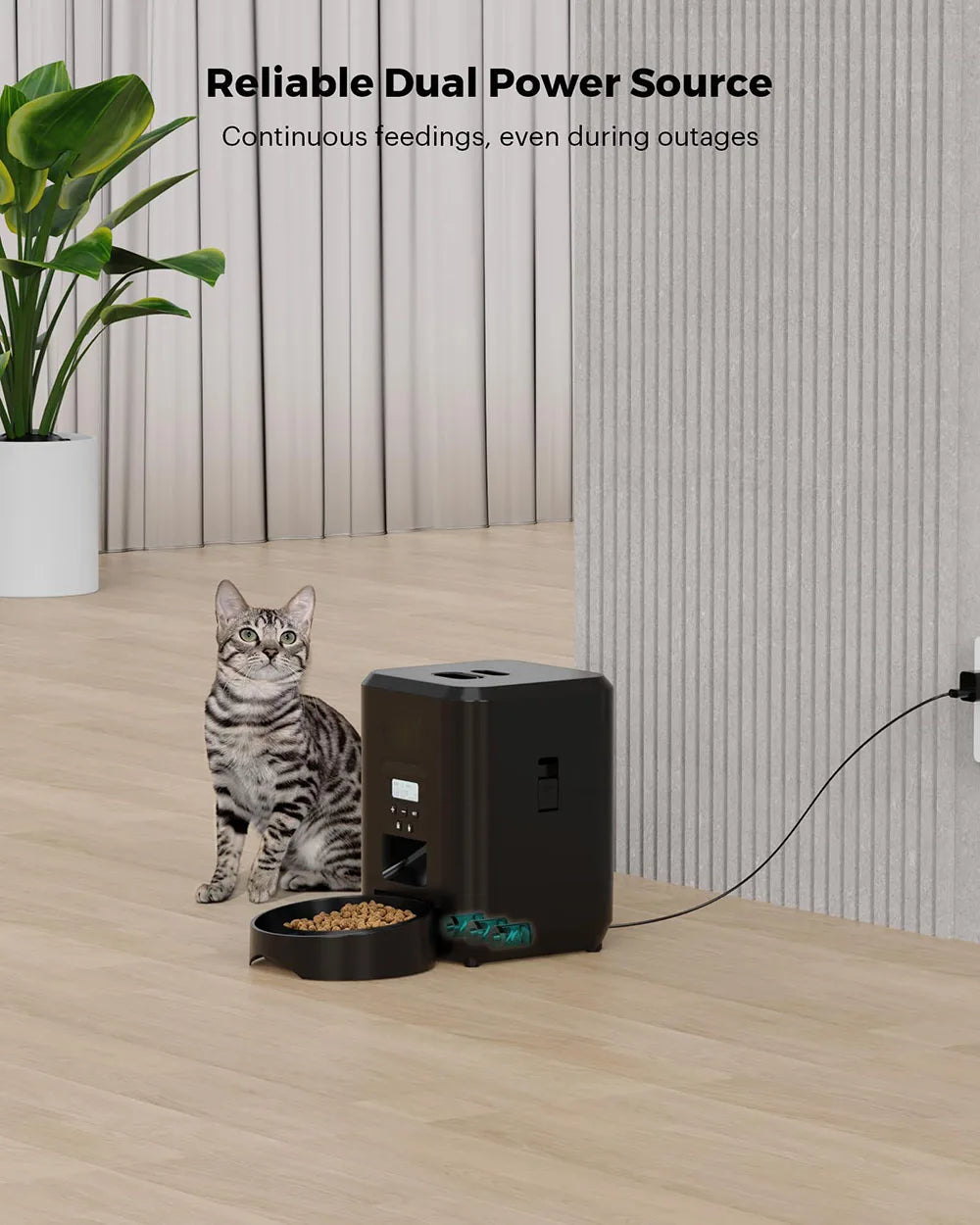 Smart WiFi Automatic Cat Feeder — Timed Meal Dispenser with App Control