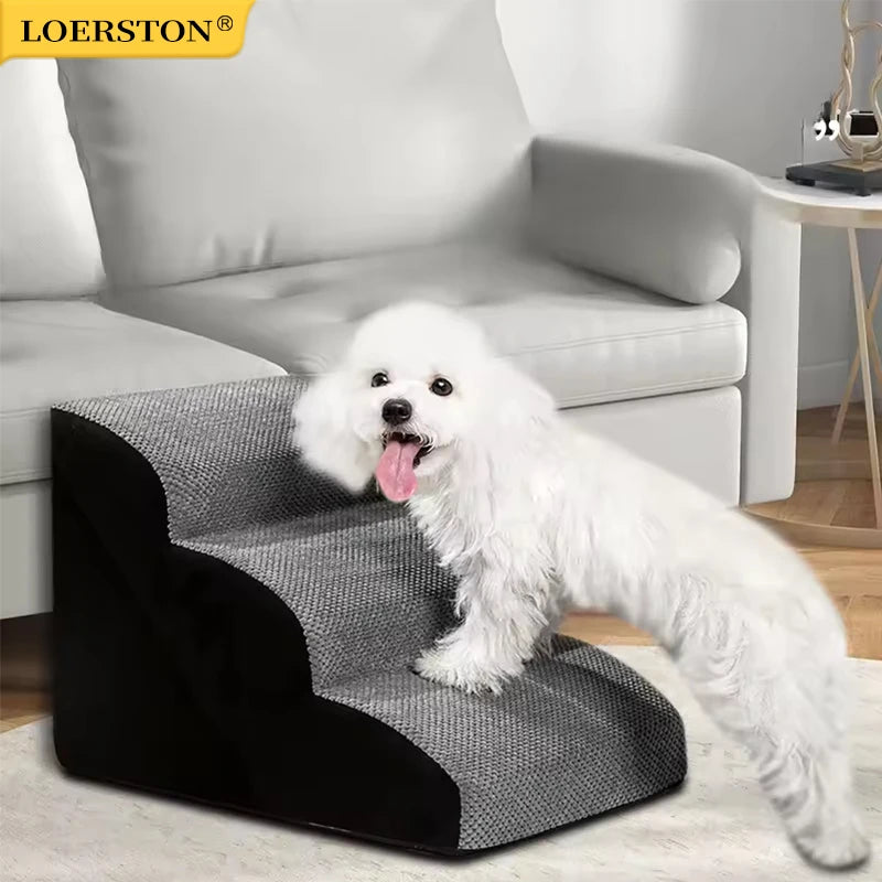 Pet Stairs — Foam Steps for Sofa, Bed & Car | Easy Climb for Small Dogs, Cats & Senior Pets