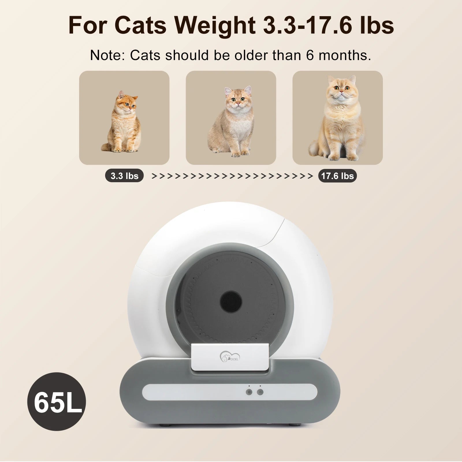 Smart Self-Cleaning Cat Litter Box — WiFi App Control with Odor Removal