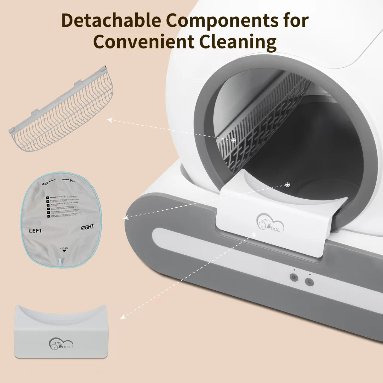 Smart Self-Cleaning Cat Litter Box — WiFi App Control with Odor Removal