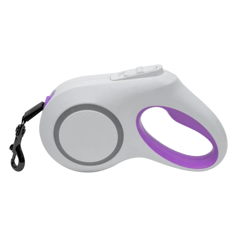 Rechargeable LED Retractable Dog Leash — Bright Light for Safe Night Walks