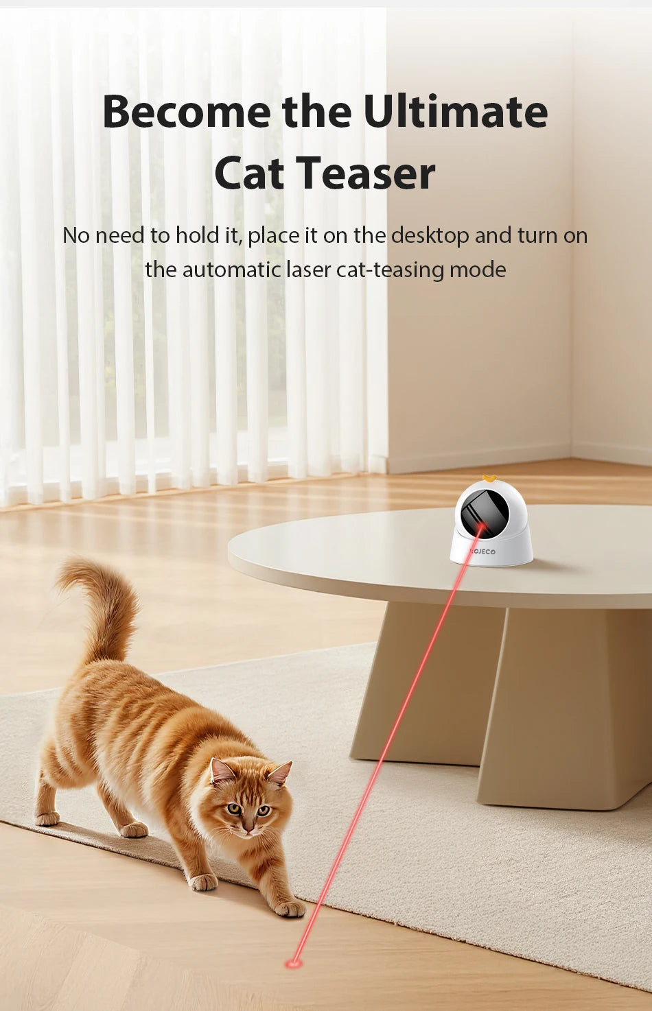 Automatic Interactive Laser Toy for Cats — Hands-Free Chase & Play