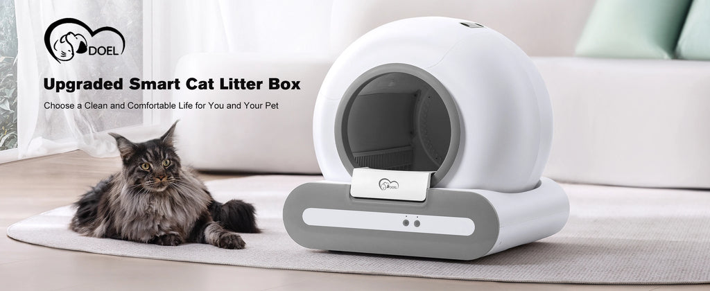 Smart Self-Cleaning Cat Litter Box — WiFi App Control with Odor Removal