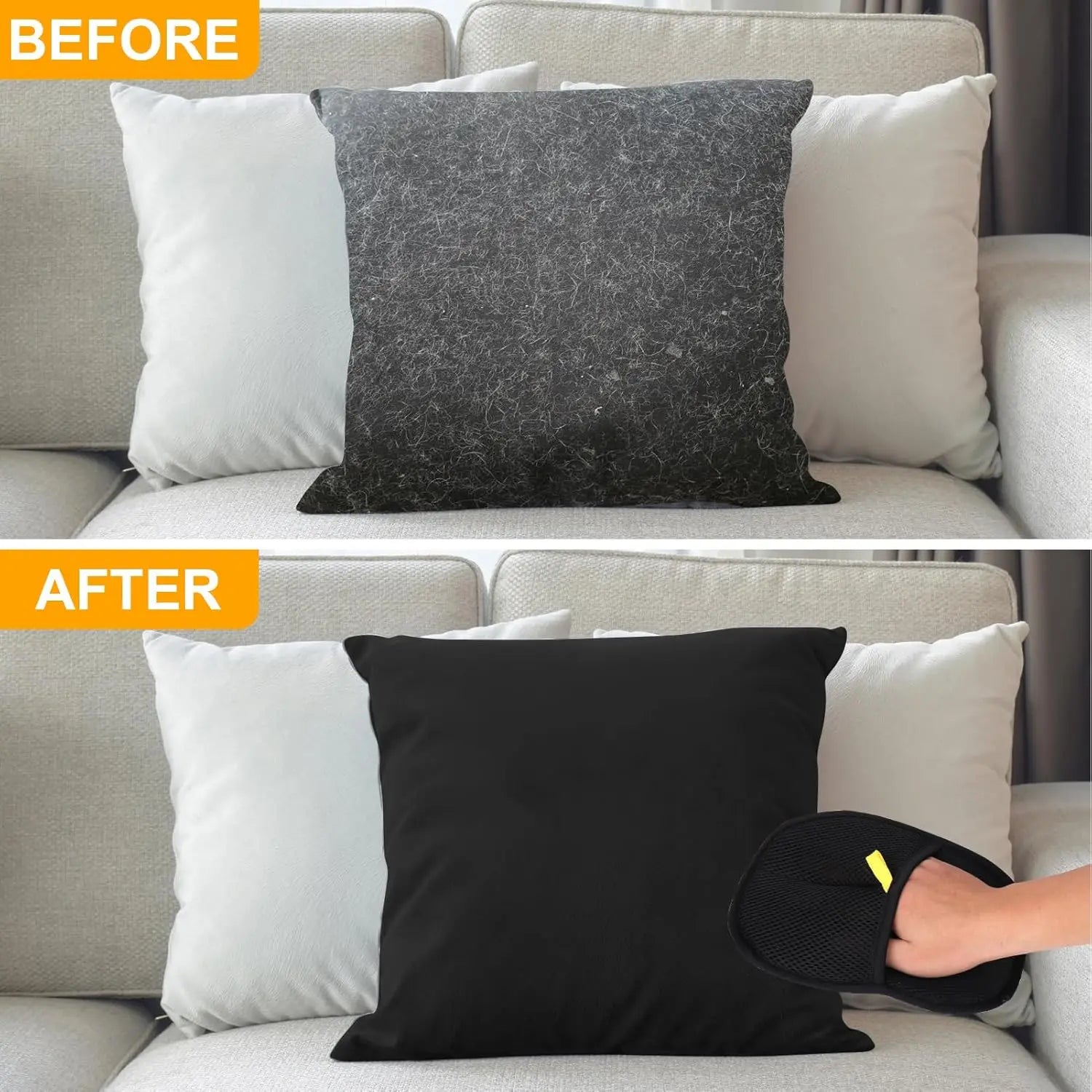 Pet Grooming Glove — Gentle Hair Remover for Dogs, Cats & Long-Haired Pets