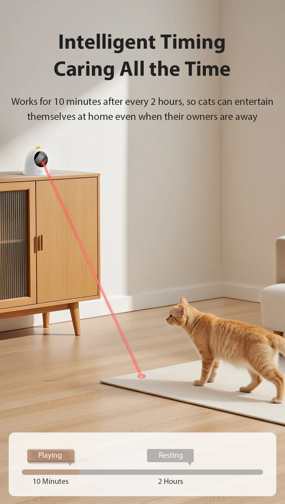 Automatic Interactive Laser Toy for Cats — Hands-Free Chase & Play