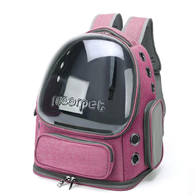 Cat Backpack Carrier with Bubble Window — Ventilated Astronaut Travel Bag