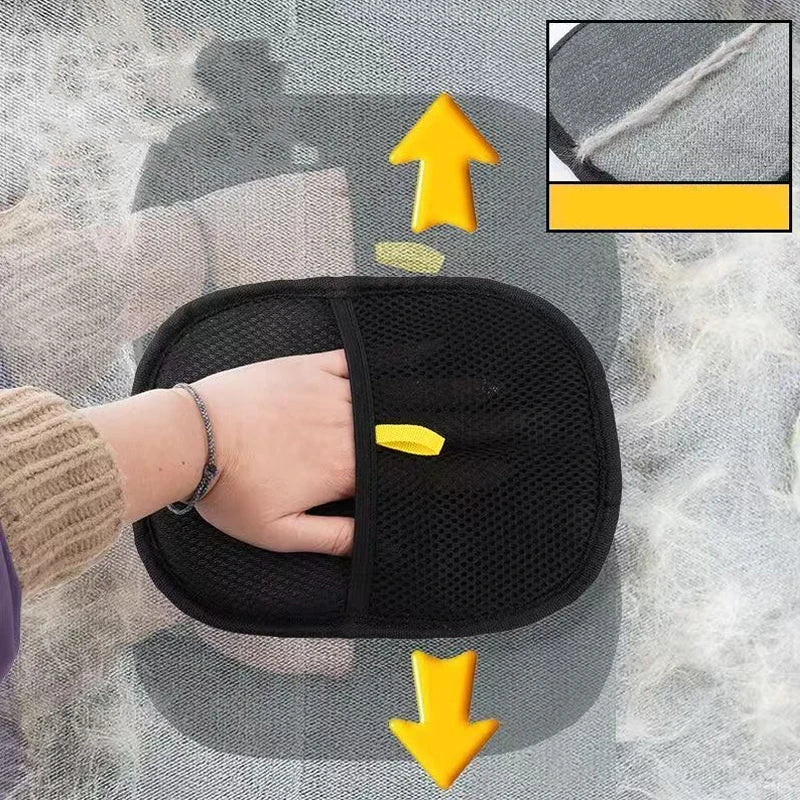 Pet Grooming Glove — Gentle Hair Remover for Dogs, Cats & Long-Haired Pets