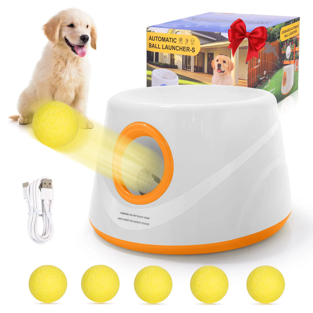 Automatic Dog Ball Launcher — Hands-Free Interactive Fetch Machine with Adjustable Distance