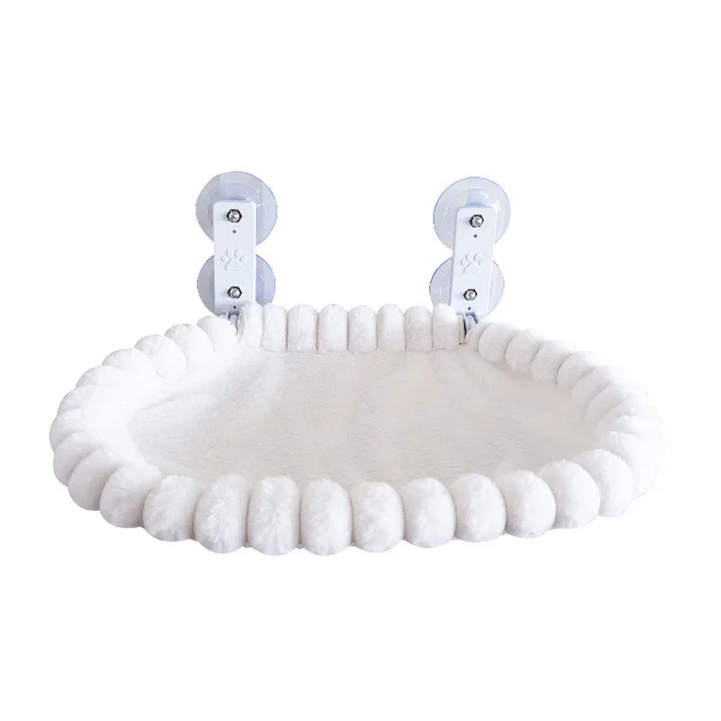 Cat Window Perch Hammock — Plush Suction Cup Bed for Sunny Naps & Bird Watching