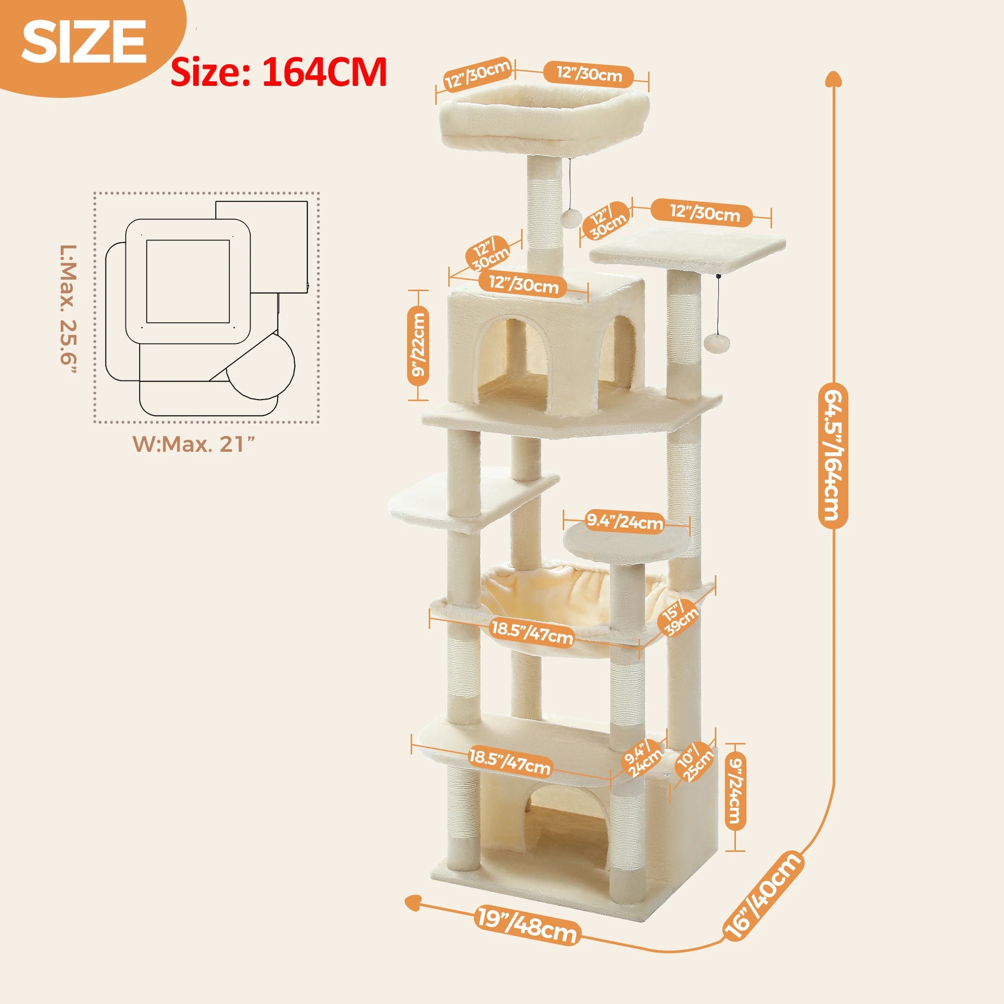 Multi-Level Cat Tree Tower — Premium Sisal Scratching Posts with Cosy Hideaway & Perches (1.36m or 1.84m)