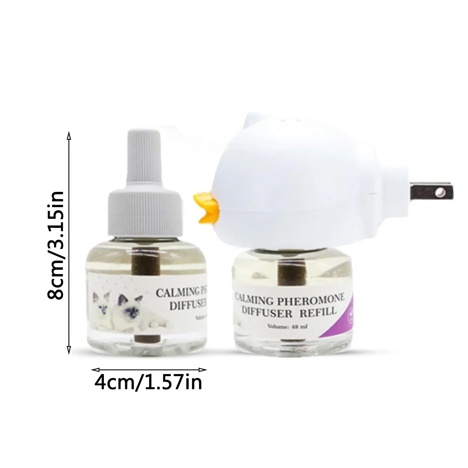Calming Pheromone Diffuser Kit for Pets — Anti-Anxiety Stress Relief with 2 Refills Included