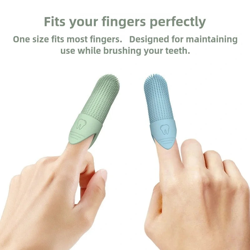 Pet Dental Care Kit — Soft Silicone Finger & Dual-Head Toothbrush for Dogs & Cats