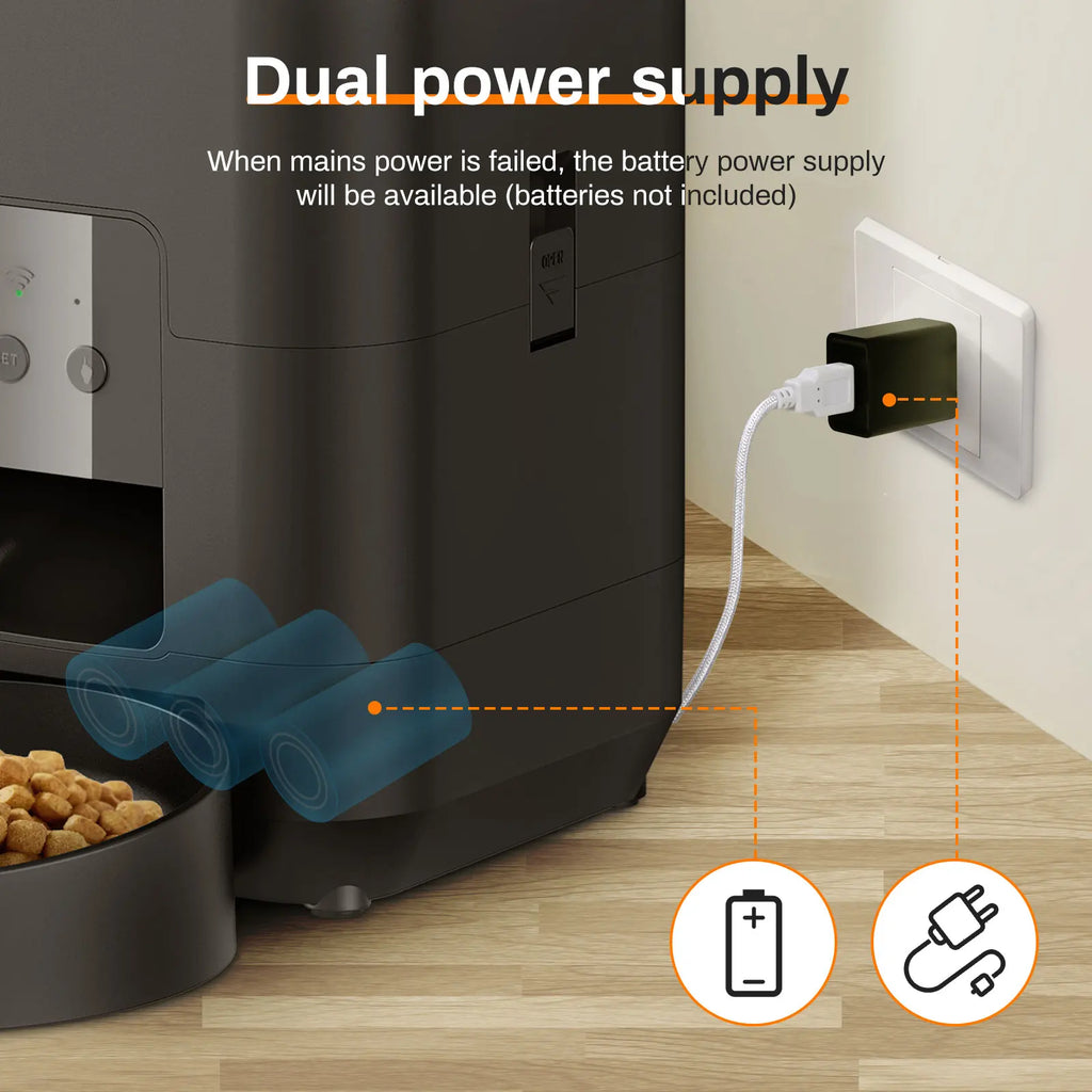 Smart WiFi Automatic Cat Feeder — Timed Meal Dispenser with App Control