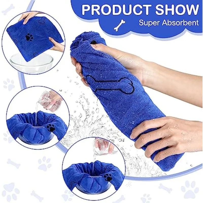 Pet Drying Robe — Super Absorbent Microfiber Bathrobe for Dogs After Bath or Rain