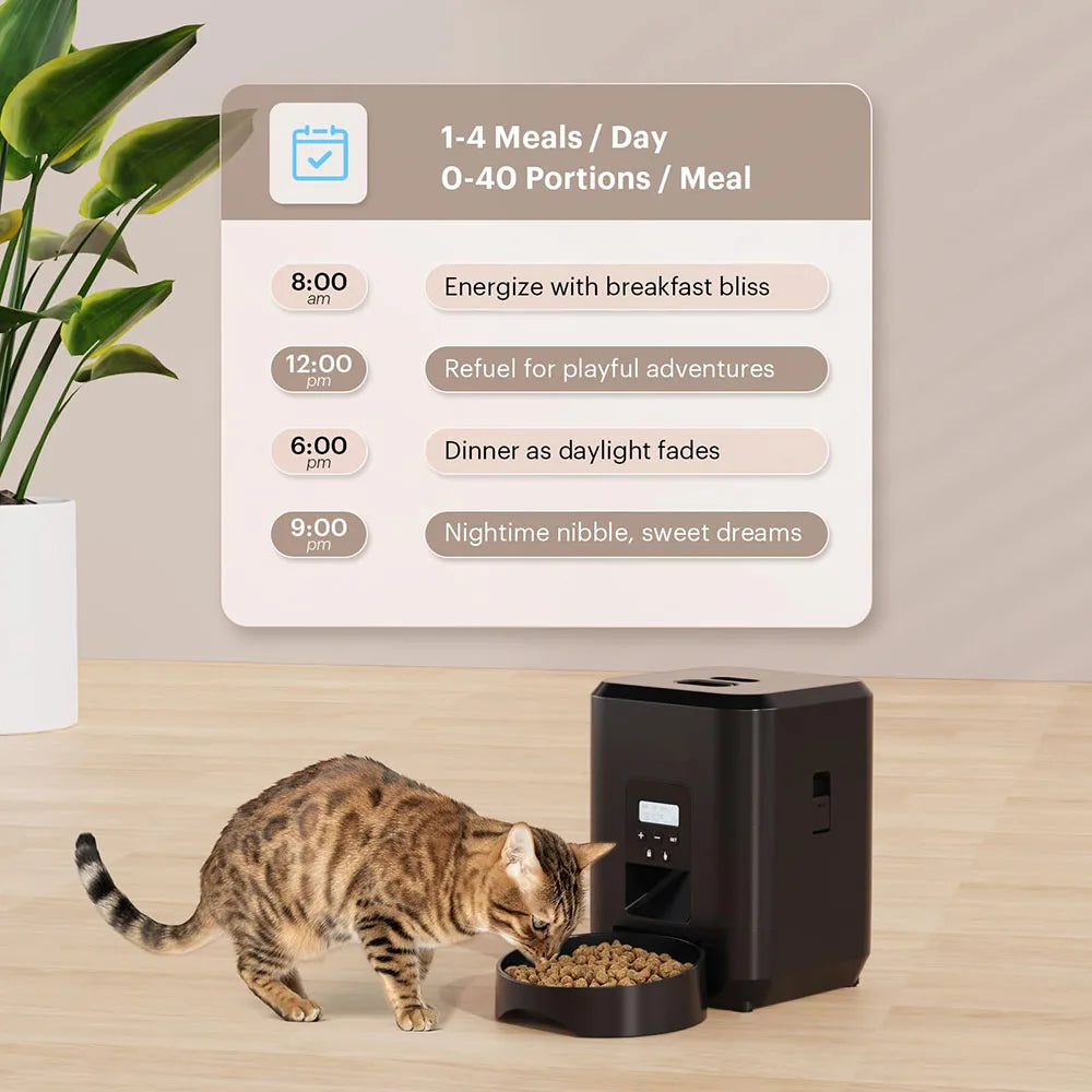 Smart WiFi Automatic Cat Feeder — Timed Meal Dispenser with App Control