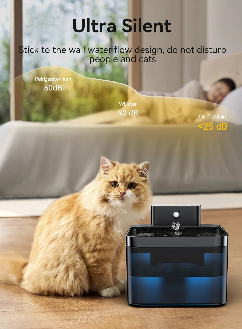 Wireless Pet Water Fountain — Premium Cordless Rechargeable Drinking Station with 3 Filters Included