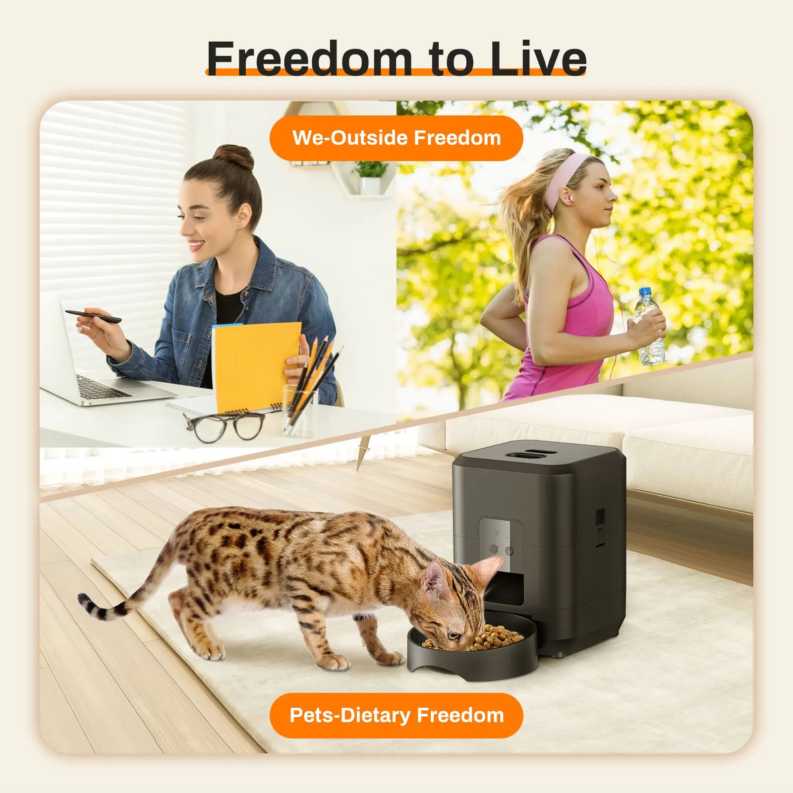 Smart WiFi Automatic Cat Feeder — Timed Meal Dispenser with App Control