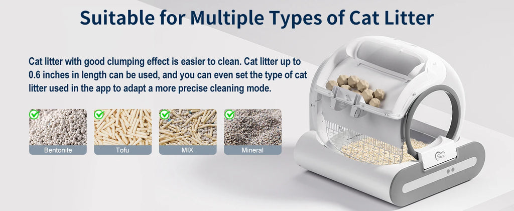 Smart Self-Cleaning Cat Litter Box — WiFi App Control with Odor Removal