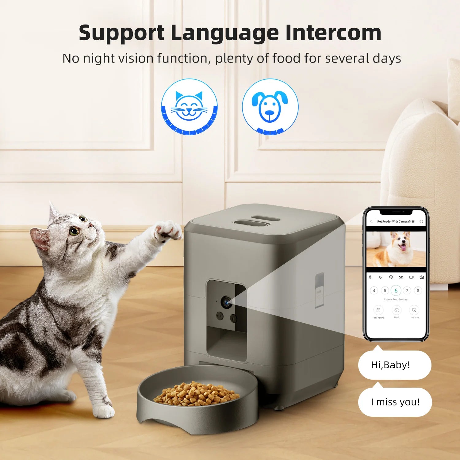 AI Facial Recognition Smart Feeder — Personalized Feeding for Multi-Pet Homes