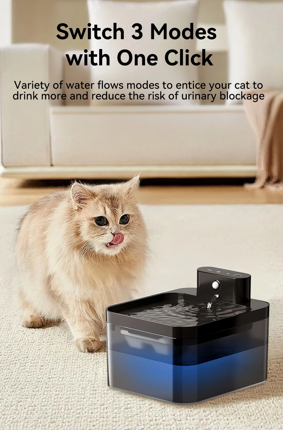 Wireless Pet Water Fountain — Premium Cordless Rechargeable Drinking Station with 3 Filters Included