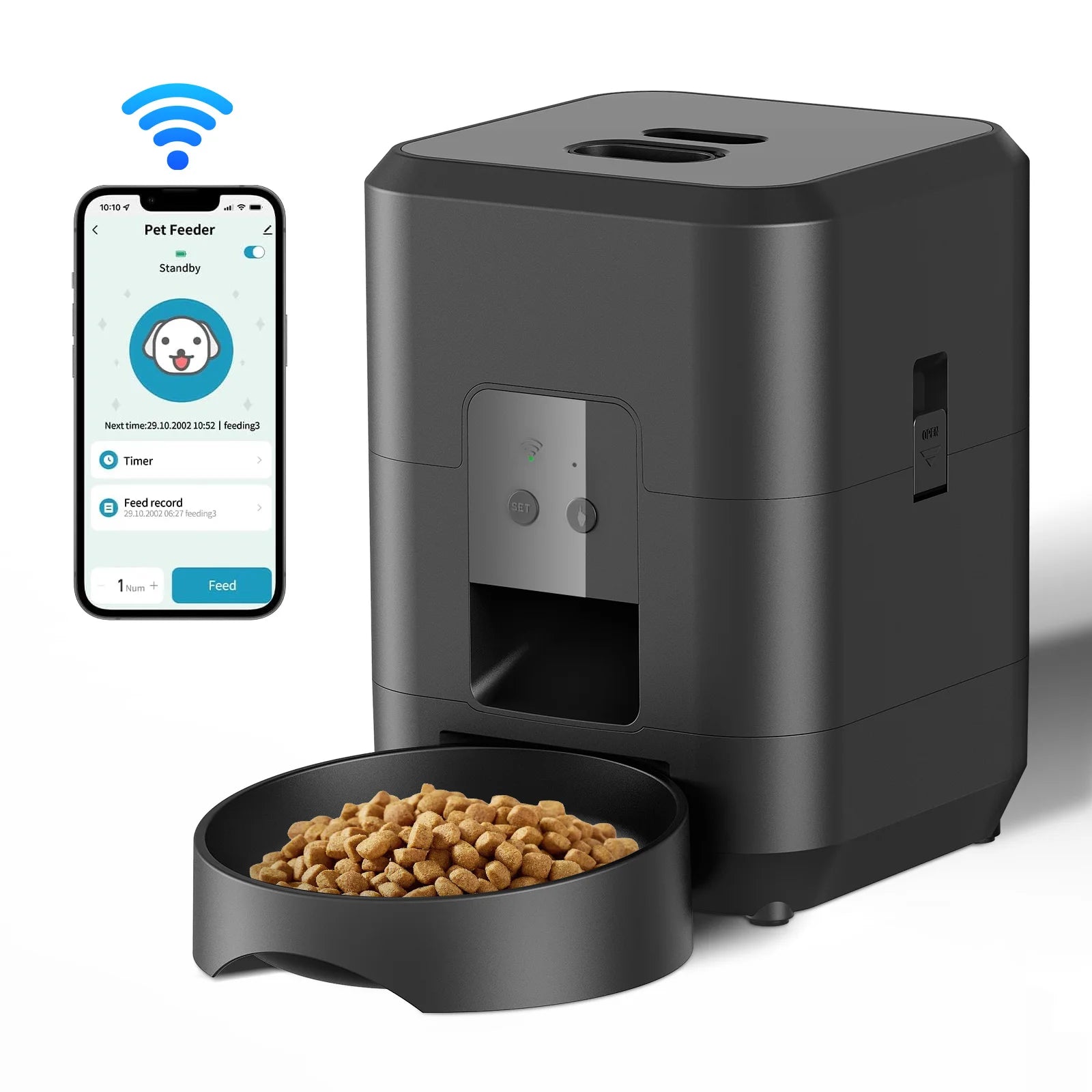 Smart WiFi Automatic Cat Feeder — Timed Meal Dispenser with App Control