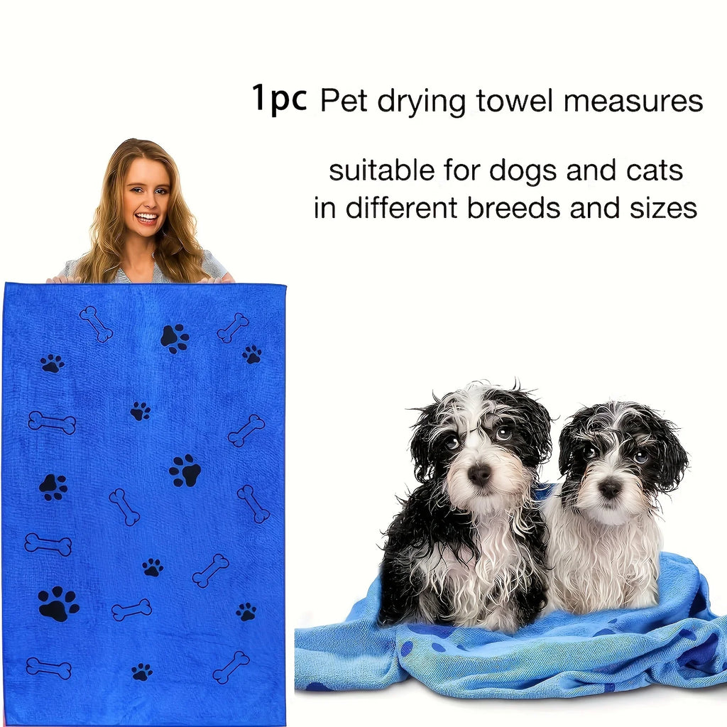 Pet Drying Robe — Super Absorbent Microfiber Bathrobe for Dogs After Bath or Rain